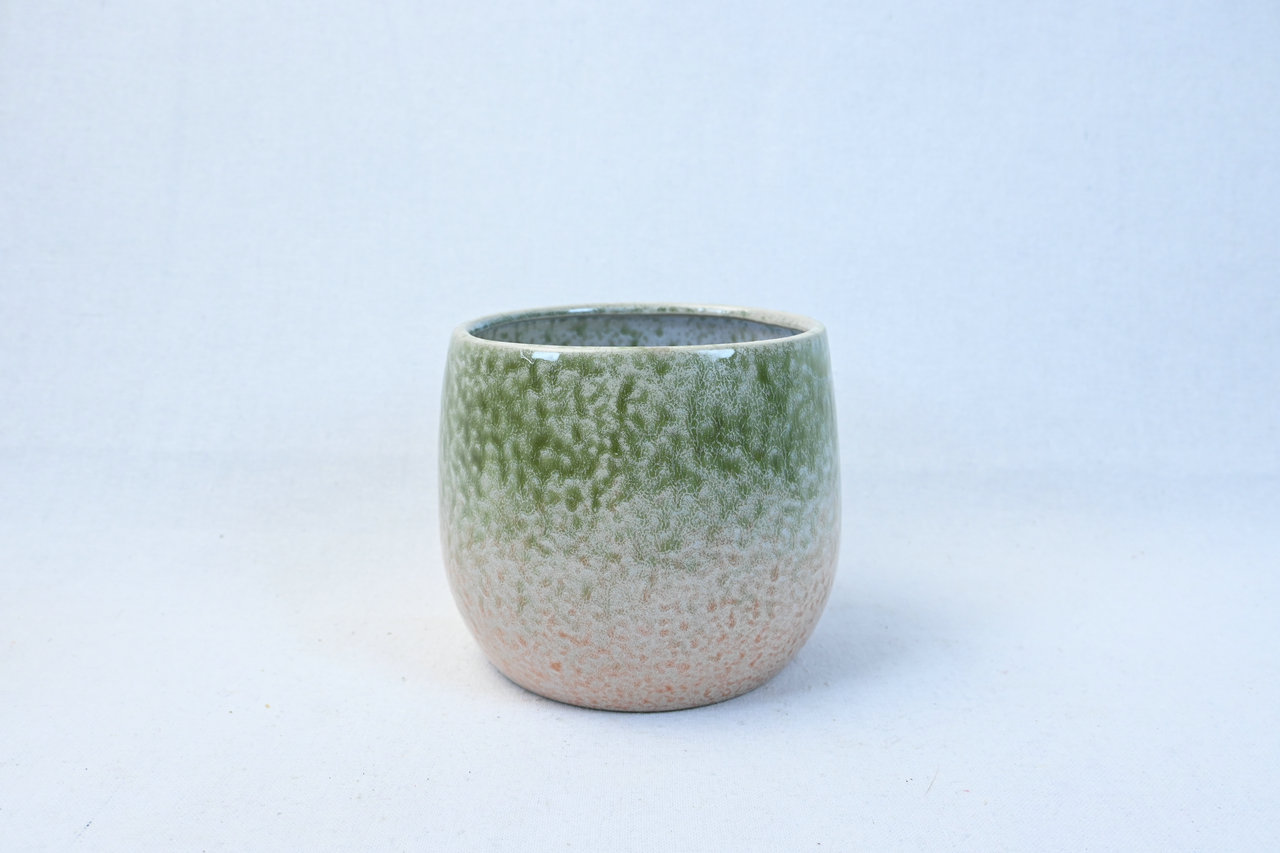 green and pink pot green and pink pot