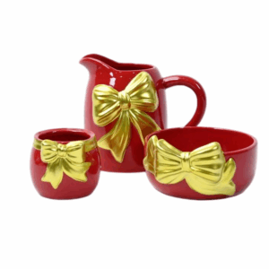 dolomite bowtie flower pot pearl pink color