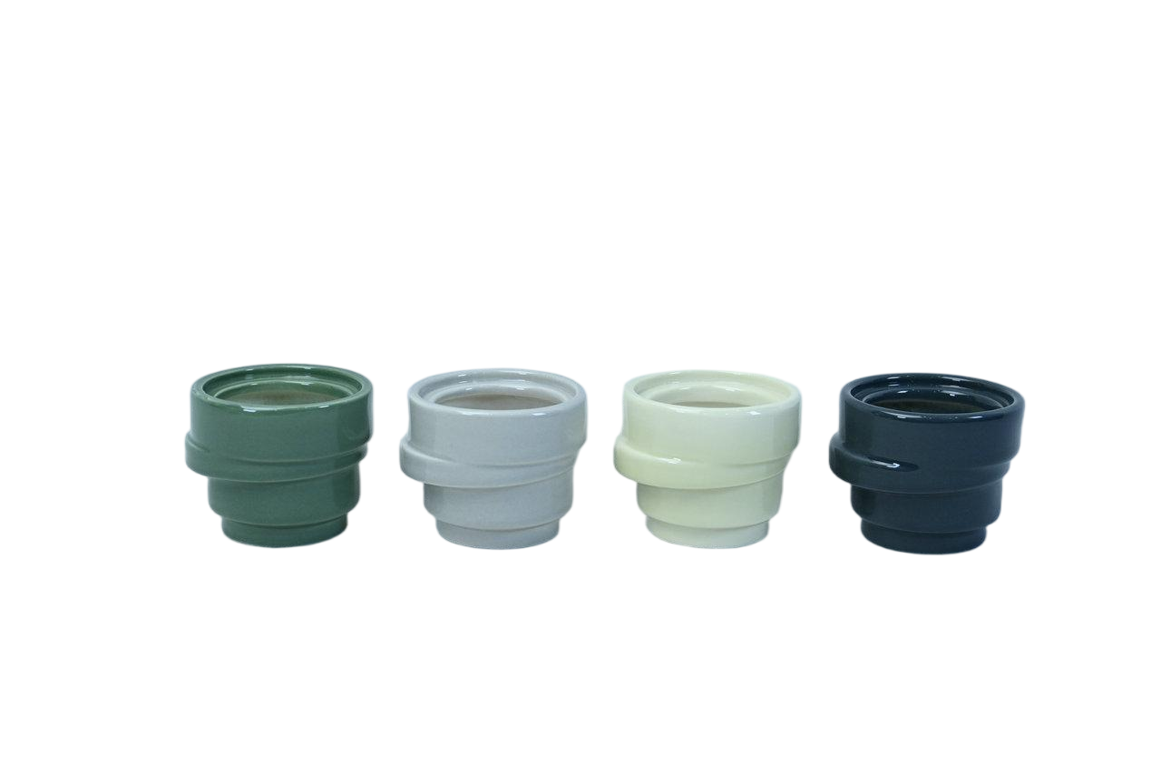 stoneware geomatic flower pot p6 s/4 stoneware geomatic flower pot p6 s/4