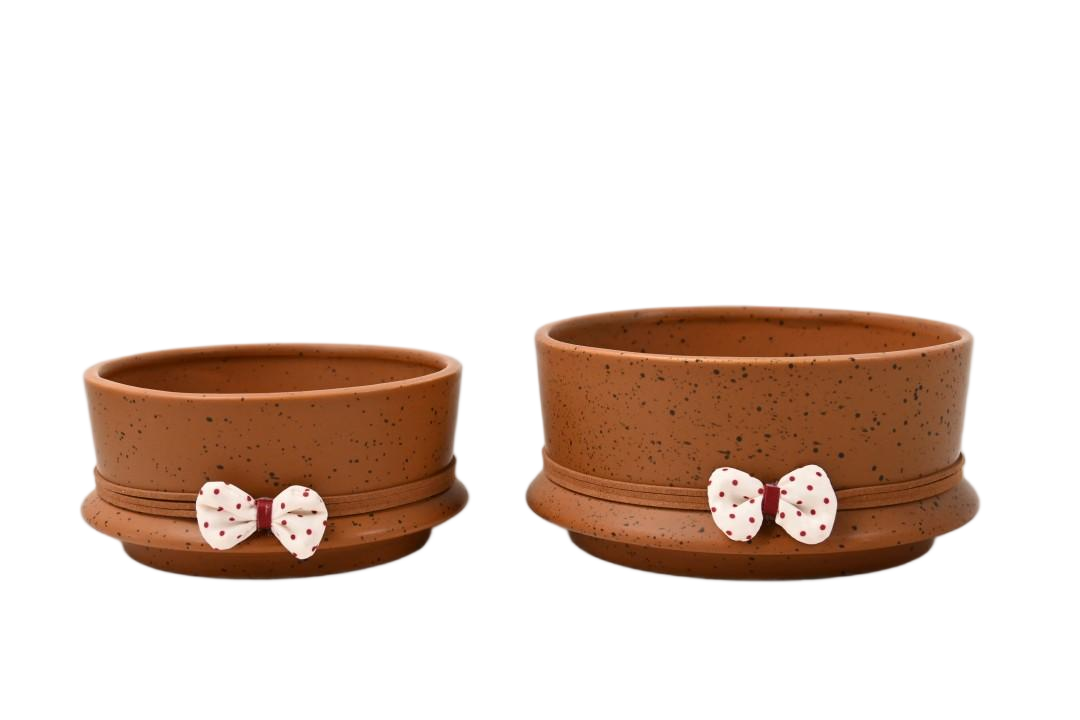 dolomite flower pot with christmas deco dolomite flower pot with christmas deco