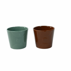dolomite conical flower pot s/2